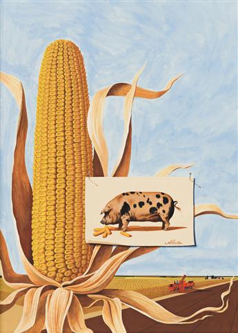 JOHN ATHERTON (1900-1952) The Corn Belt. [COVER ART / HOLIDAY MAGAZINE]